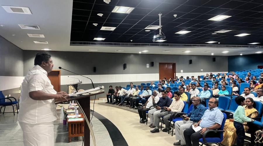 Honorable Minister of Civil Supplies & Consumer Affairs, Shri P.R.N. Thirumurugan, commends NIC team's efforts in developing