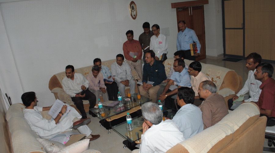 Honorable Minister in closed Review with SIO & Team