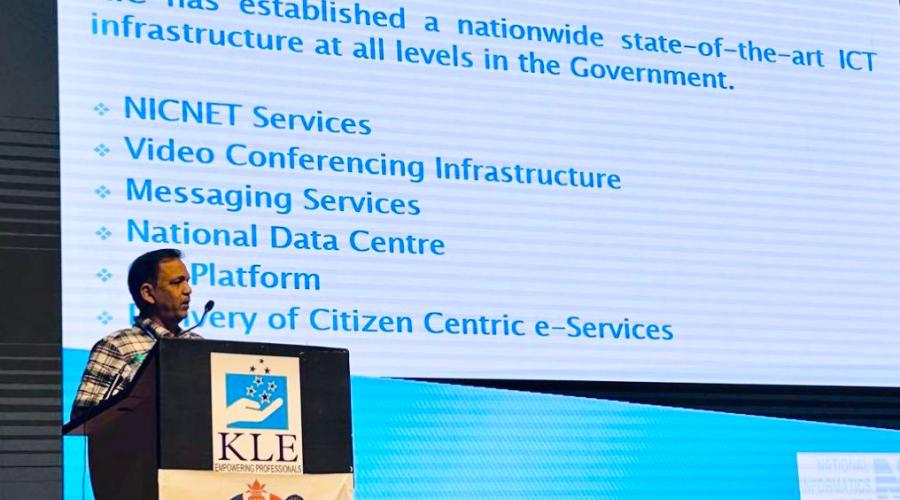 Shri Vasappanavara Giriachar DIO Bagalkot delivered an insightful presentation on NIC key ICT initiatives across Karnataka