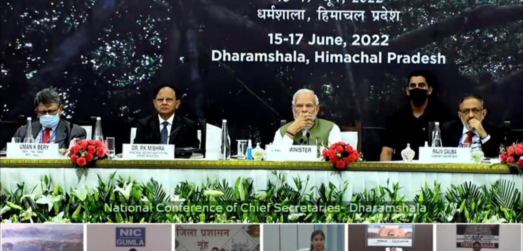 Hon'ble Prime Minister of India addressing the Chief Secretaries in the Conference